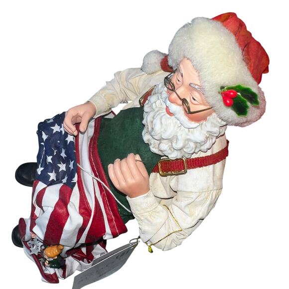 Vintage 2002 Clothtique Possible Dream Santa A Gift to a Nation american flag - Picture 7 of 7